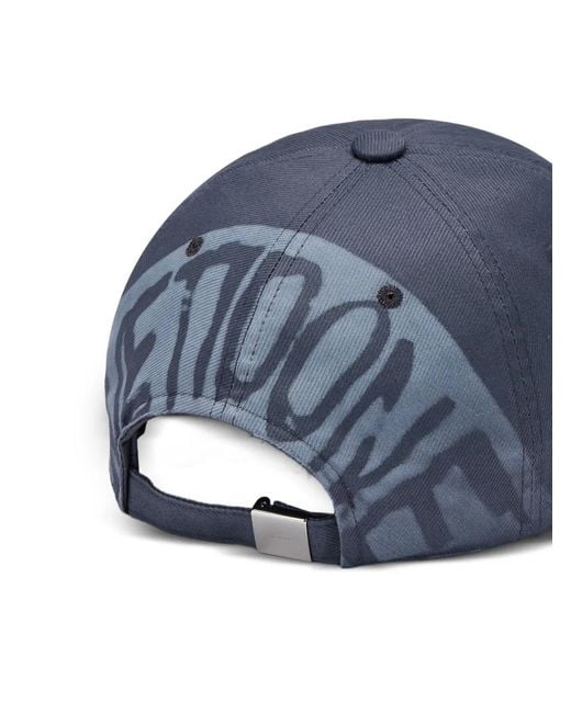we11done Blue Studded Distressed Baseball Cap for men