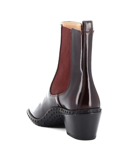 Tod's Brown Pull-Tab Boots