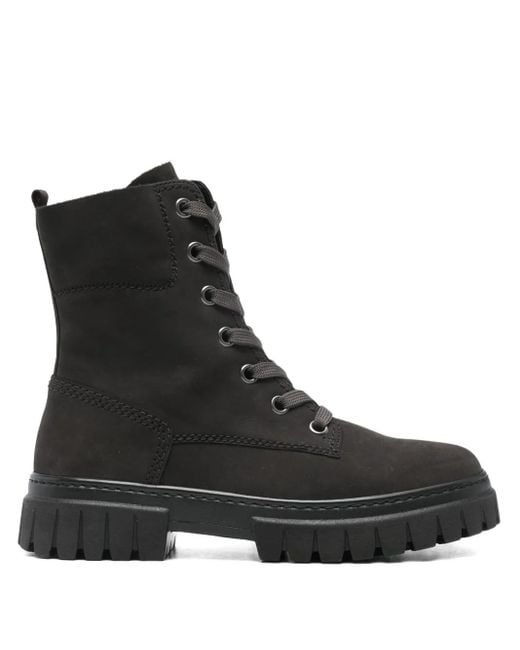 Botas con suela gruesa y cordones Gabor de color Black