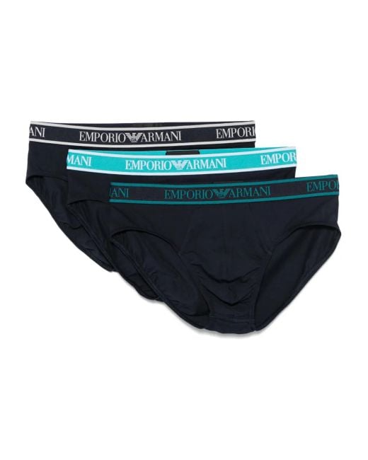 メンズ Emporio Armani ロゴ ボクサーパンツ セット Blue