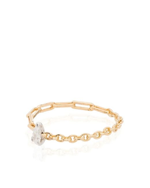 Yvonne Léon Metallic 18Kt Pear Diamond Ring