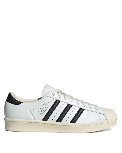 Adidas Originals White Superstar Vintage Sneakers for men