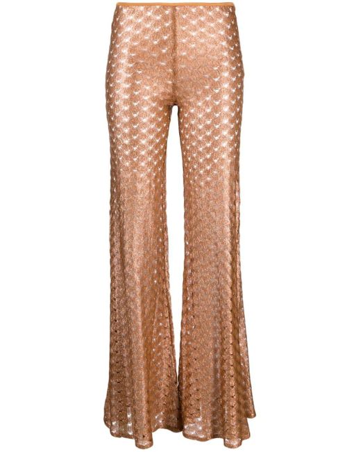Pantalon ample à effet métallisé Missoni en coloris Brown