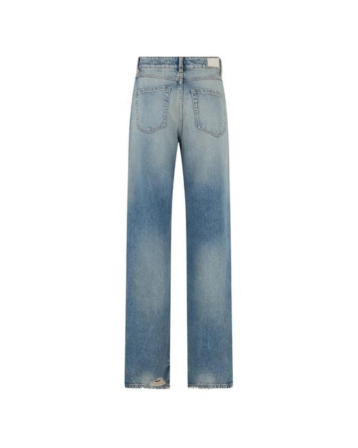 ICON DENIM Blue Split-Hem Jeans