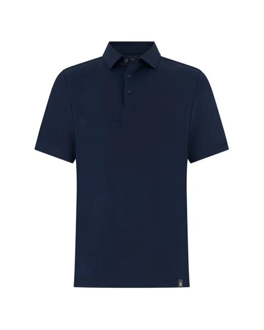 Boggi Blue Button Front Polo Shirt for men
