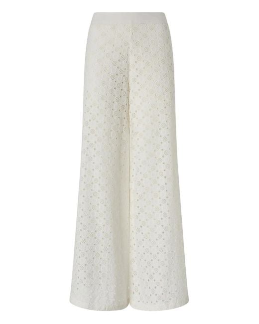 Pinko White Patterned Trousers