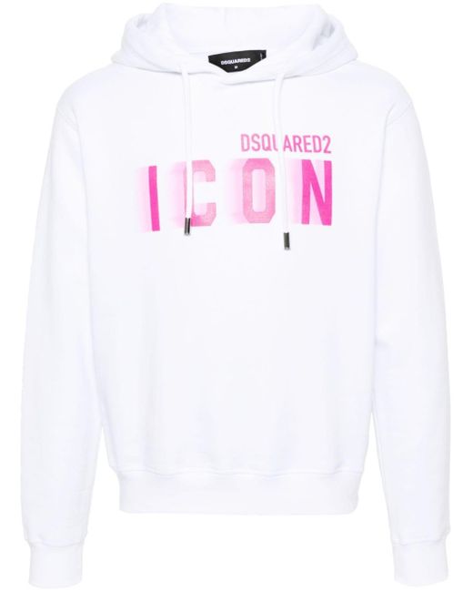 Hoodie en coton à imprimé Icon DSquared² pour homme en coloris Pink