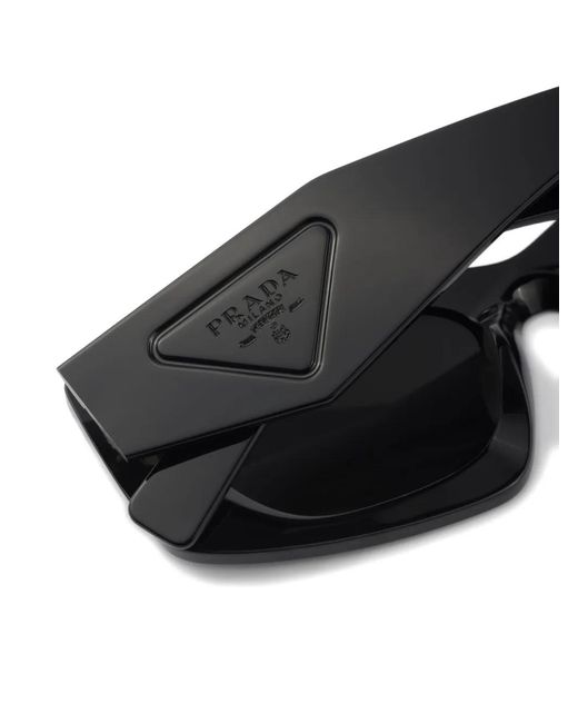 Prada Gray Sunglasses With Triangle Logo