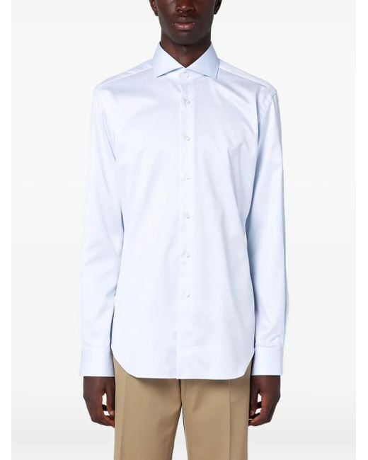 Xacus White Cotton Shirt for men