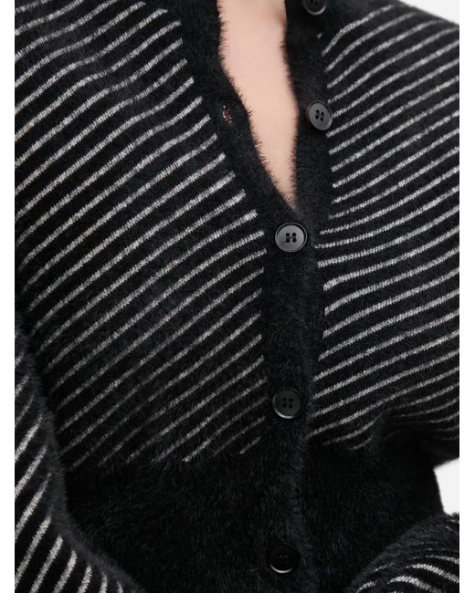 Sandro Ferrone Black Striped Cardigan