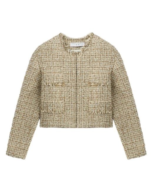 IRO Cropped Tweed Jack in het Natural