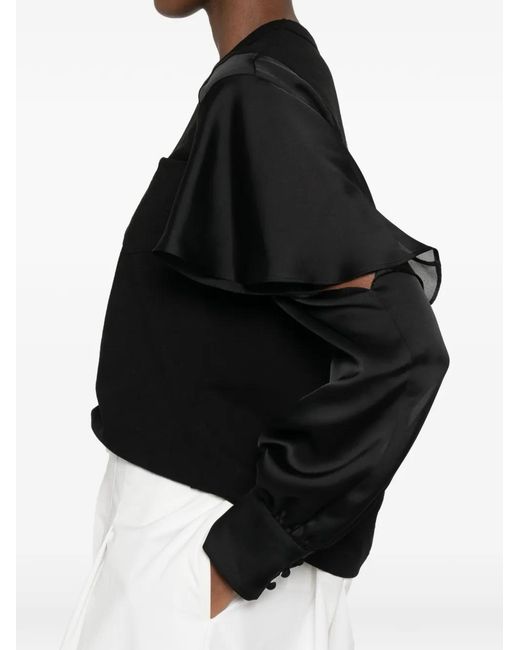 Sacai Black Long-Sleeve T-Shirt
