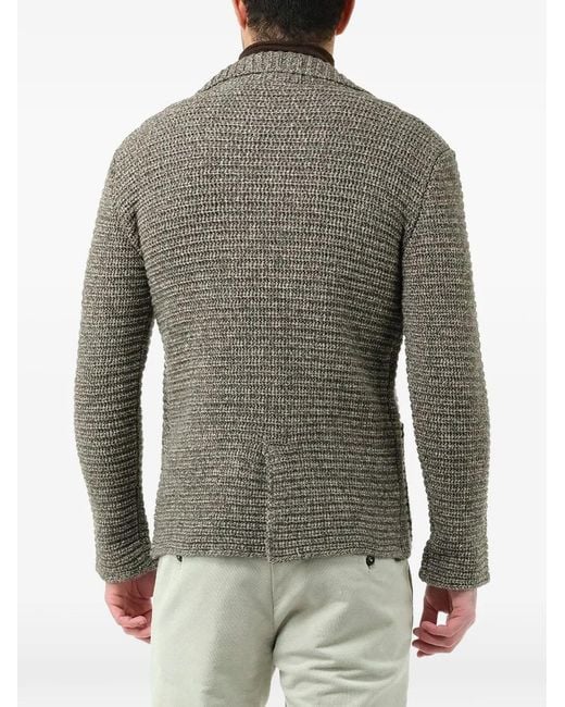 Al Duca D'aosta Green Double-Breasted Cardigan for men