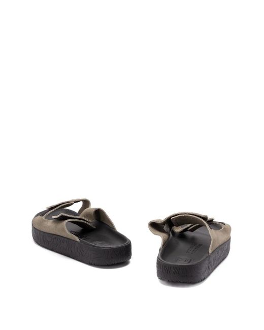 Veja Brown Dual-Strap Suede Sandals