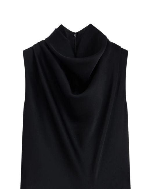 Top Drapeado Sin Mangas Givenchy de color Black