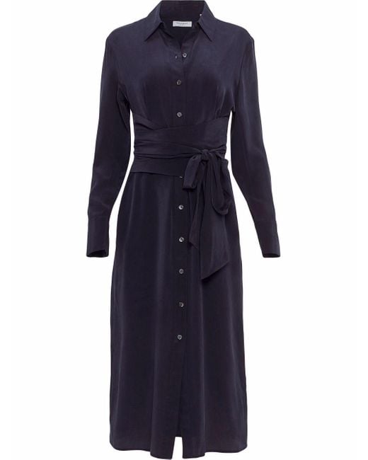 Equipment Jarvisse Silk Shirt Dress in Black Lyst UK