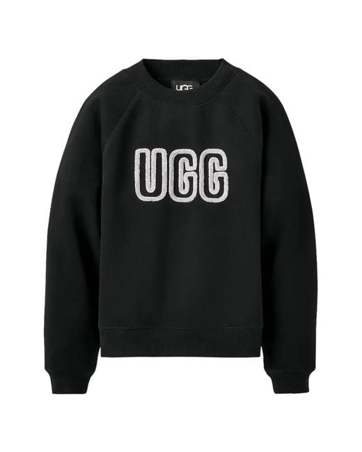 Ugg Black Logo-Detail Crew-Neck Sweatshirt