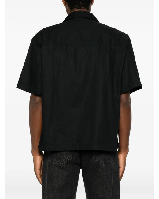 Carhartt Black Kendry Logo-Embroidered Short-Sleeve Cotton Shirt for men