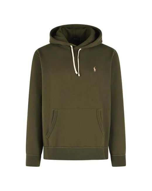 Polo Ralph Lauren Green Pony Logo-Embroidered Hoodie for men
