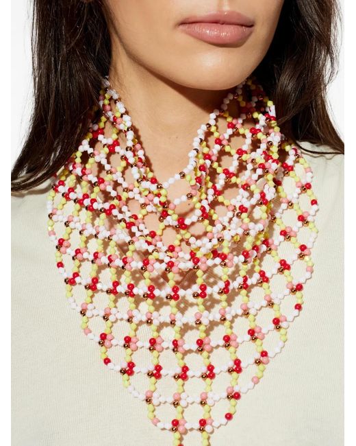 Sciarpa Con Perline di Etro in White