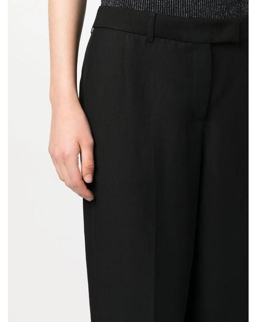 Fabiana Filippi Black Striaght-leg Linen Trousers