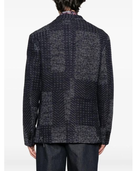 Etro Blue Paisley-Lined Jacket for men