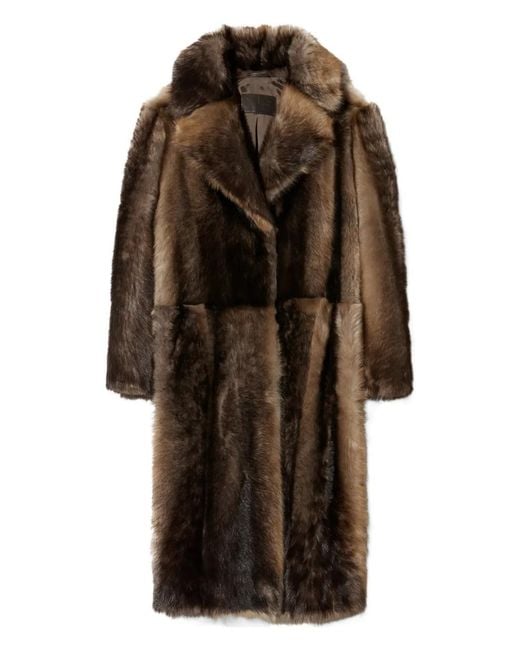 Nili Lotan Brown Ingrid Fur Coat