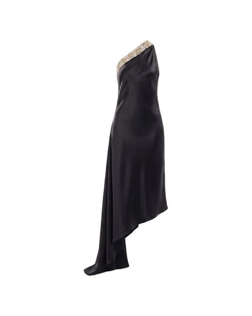 Saiid Kobeisy Blue One-Shoulder Embellished Dress