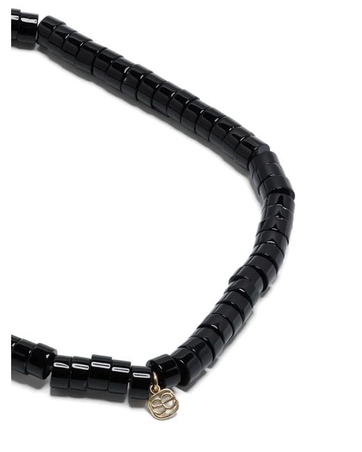 Sydney Evan Black 14Kt Diamond Charm Beaded Bracelet for men