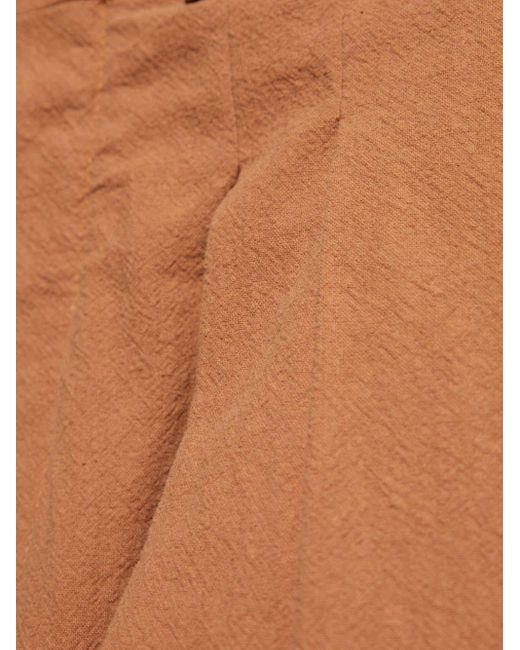 Nanushka Brown Pleat-detail Wide-leg Trousers for men