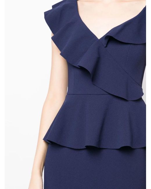 Robe Mi-Longue Grace À Volants Rebecca Vallance en coloris Blue