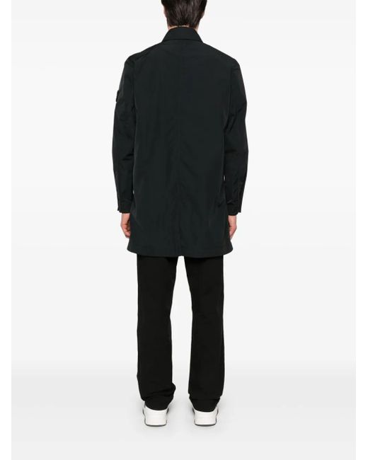 Stone Island Black Compass-Badge Coat for men
