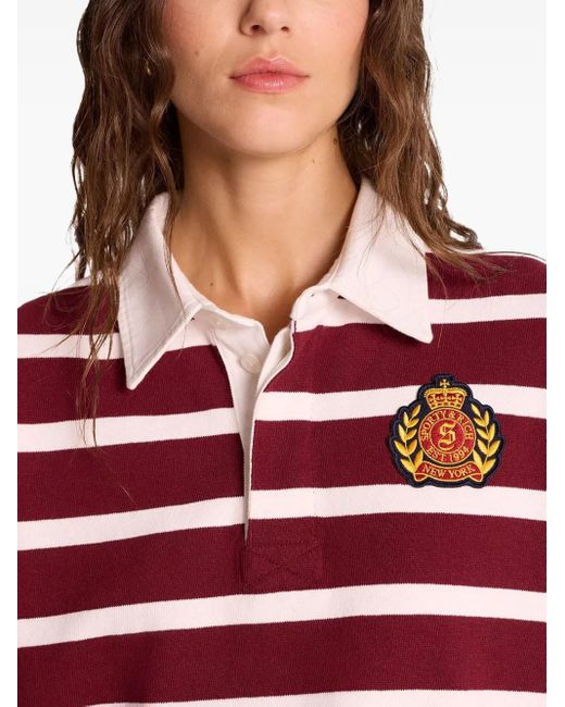 Sporty & Rich Red Ny Crest Sweatshirt