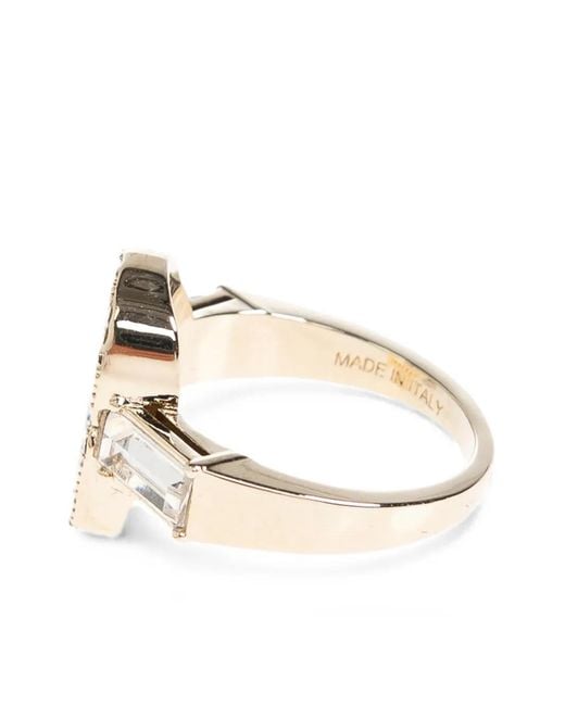 McQueen Metallic Pavé Skull Ring