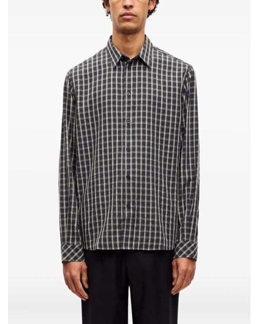 Samsøe & Samsøe Gray Checked Saryan Shirt for men