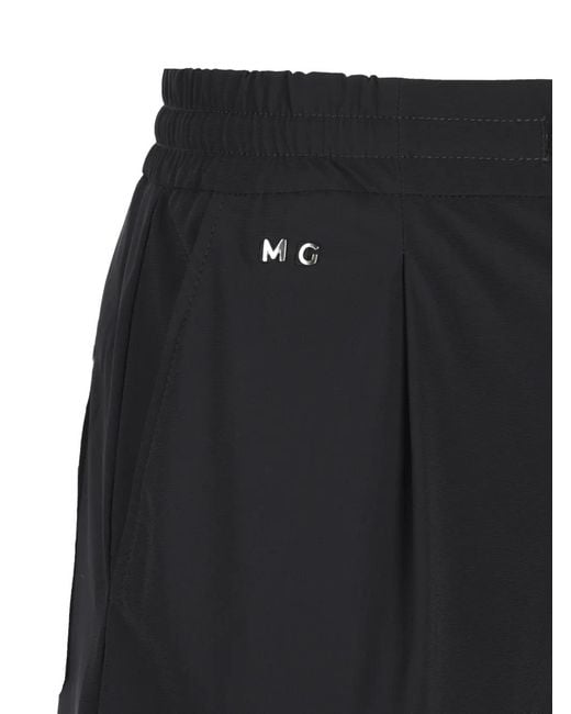 Sartoria Tramarossa Black Alvise Tecs Drawstring-Waist Stretch-Design Trousers for men