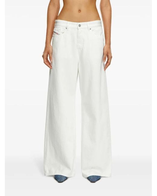 Jeans A Gamba Ampia di DIESEL in White