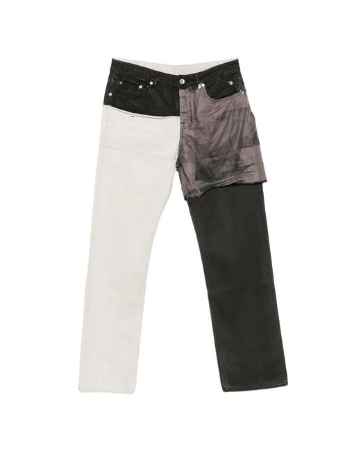 Vaqueros Con Diseño Patchwork Rick Owens de hombre de color Gray