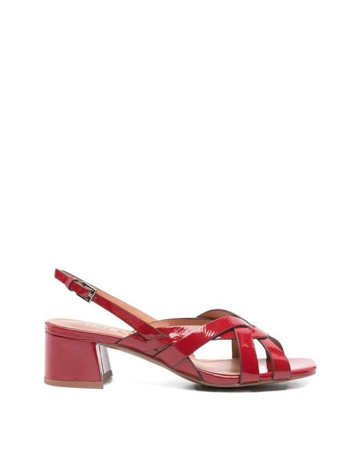 Bibi Lou Red Square-Toe Sandals