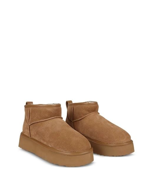 Hoor Brown Vega Platform Ankle Boots