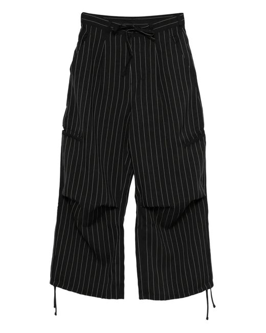 Y-3 Gestreepte Broek in het Black