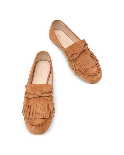 Stuart Weitzman Brown Britt Loafers