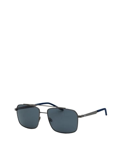 Nike Blue Square-Frame Sunglasses for men