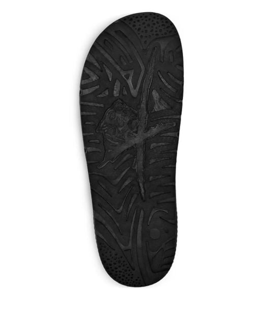 Philipp Plein Black Aero Slides