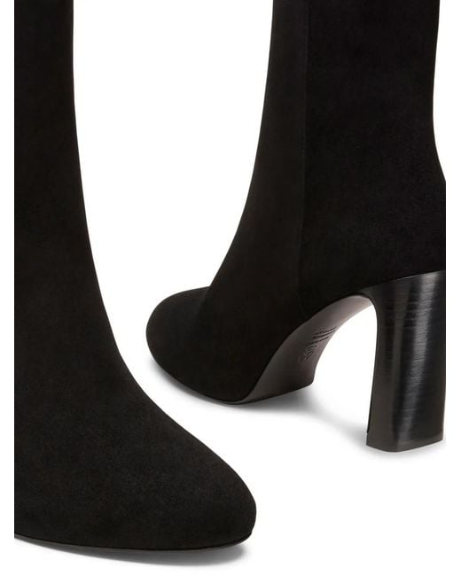 Stuart Weitzman Black Babette Platform Zip Bootie