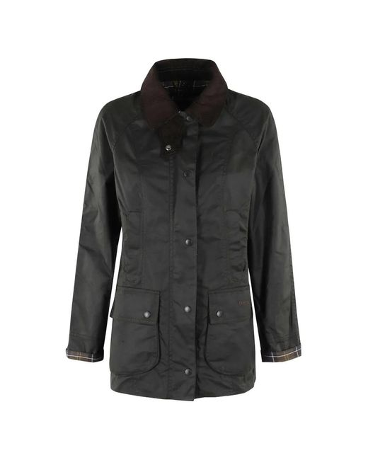 Barbour Black Beadnell Waxed Jacket