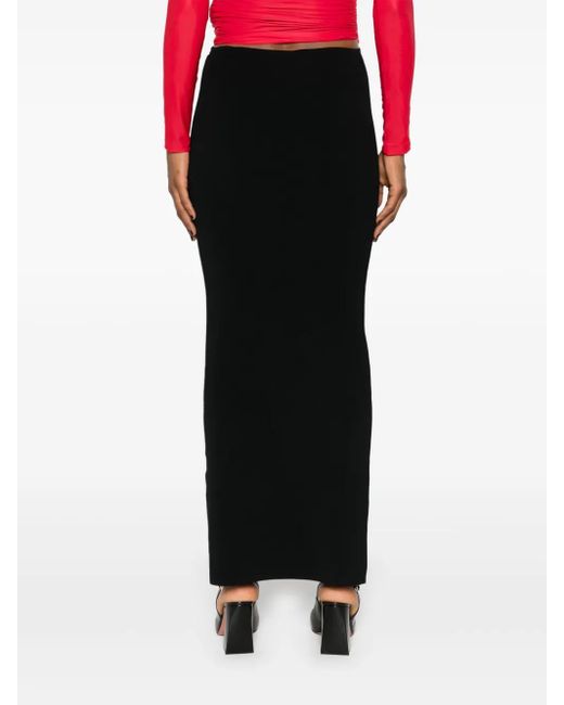 Christopher Esber Black Wave Maxi Skirt