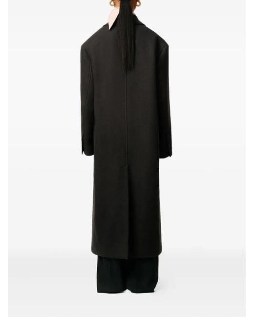 Manteau En Laine À Boutonnière Croisée AMI en coloris Black