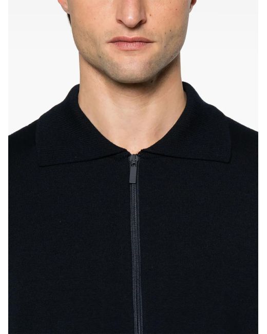 Thom Browne 4-Bar Cardigan Mit Reißverschluss in Blue für Herren