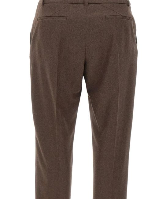Eleventy Gray Pressed-Crease Trousers